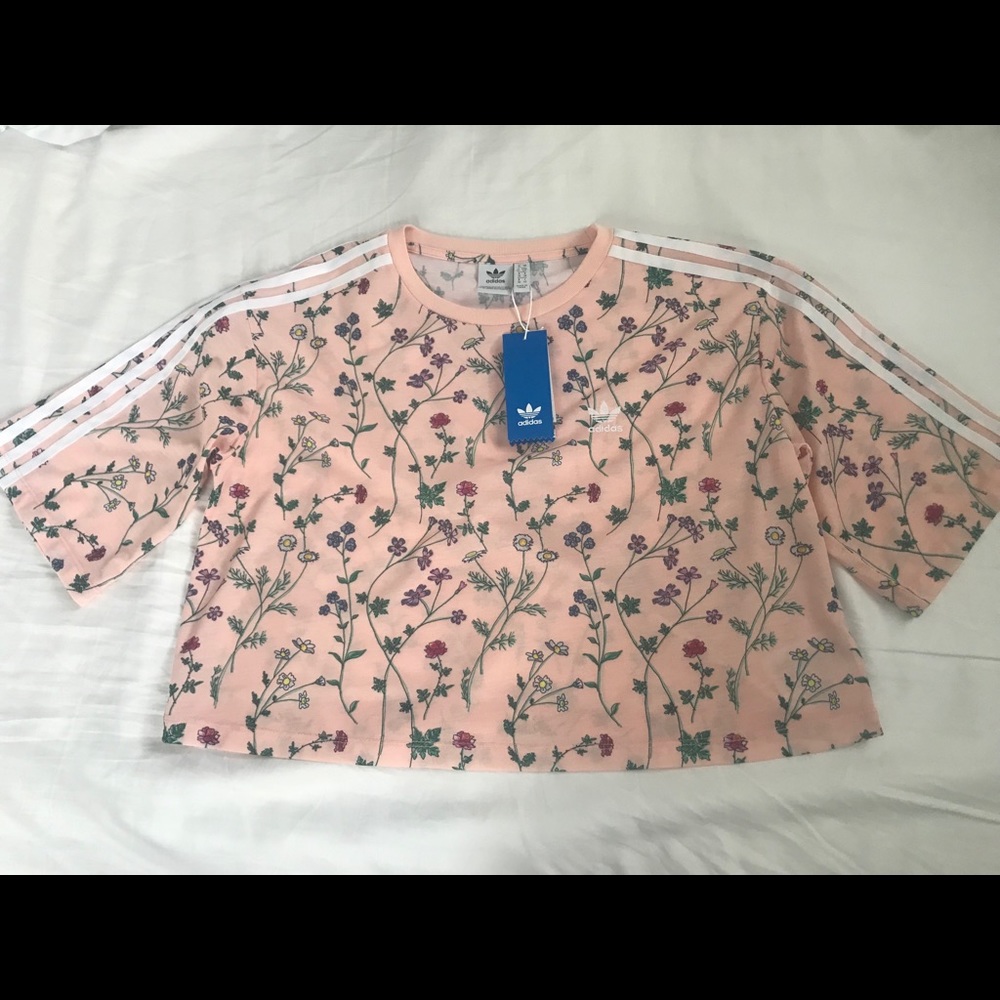 Adidas Originals Love Revolution cropped T-shirt